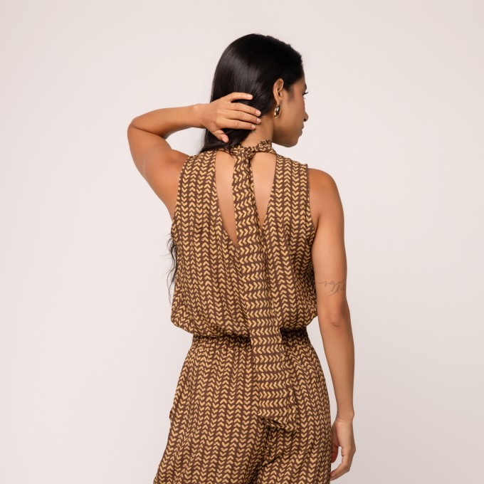 Blusa Viscose Estampada Cecília