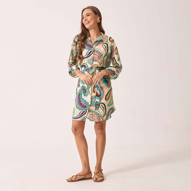 Vestido Chemise Tecido Livia