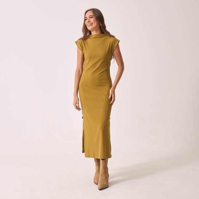 Vestido Canelado Ana Beatriz