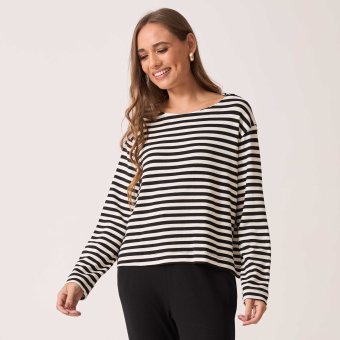 Blusa Malha Listrada Esther