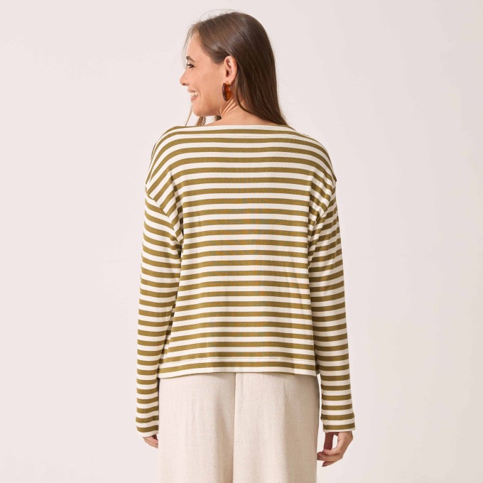 Blusa Malha Listrada Esther