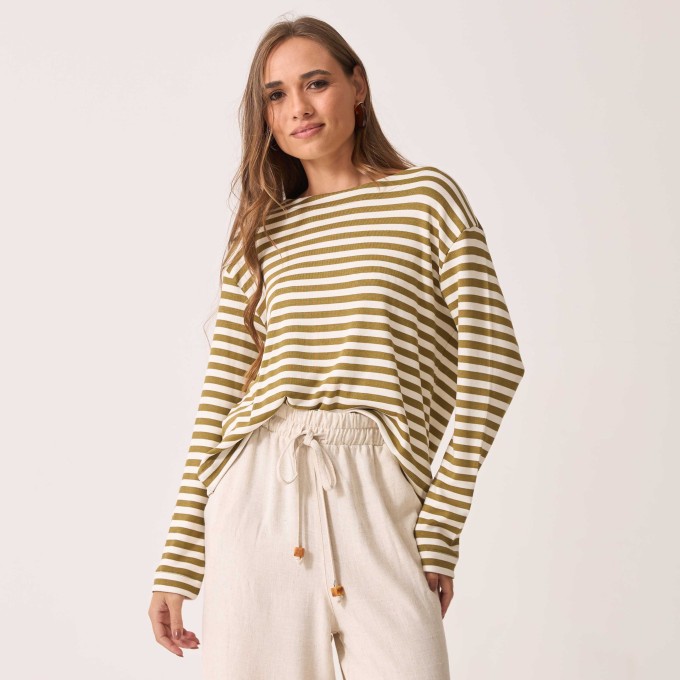 Blusa Malha Listrada Esther