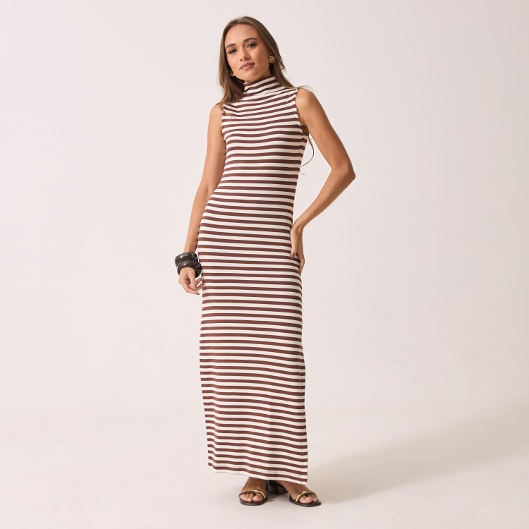 Vestido Malha Listrada Manuela