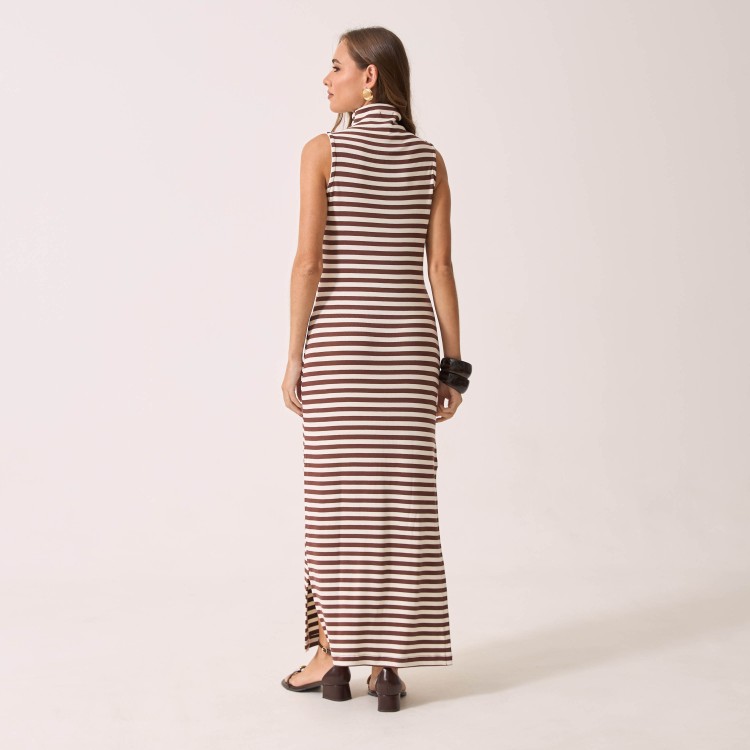 Vestido Malha Listrada Manuela