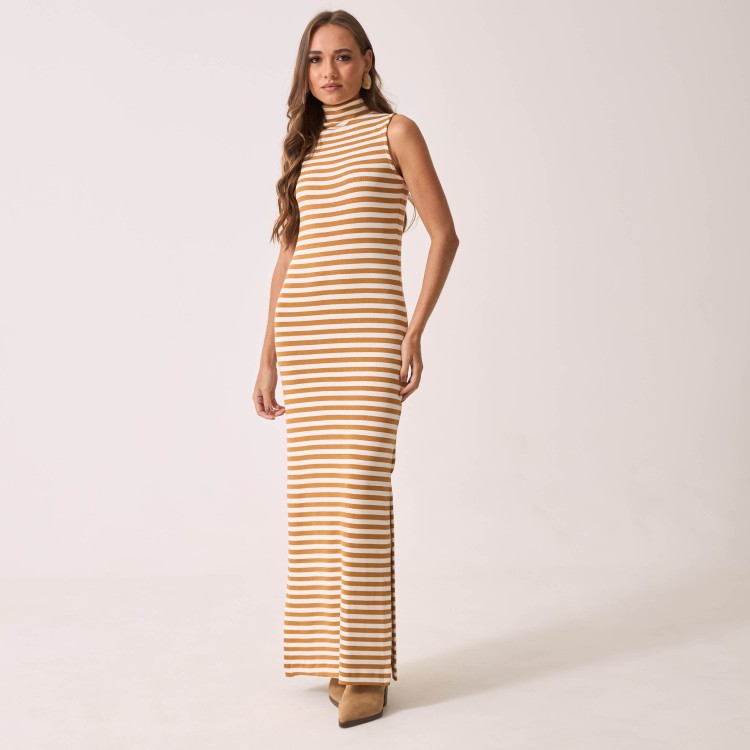 Vestido Malha Listrada Manuela