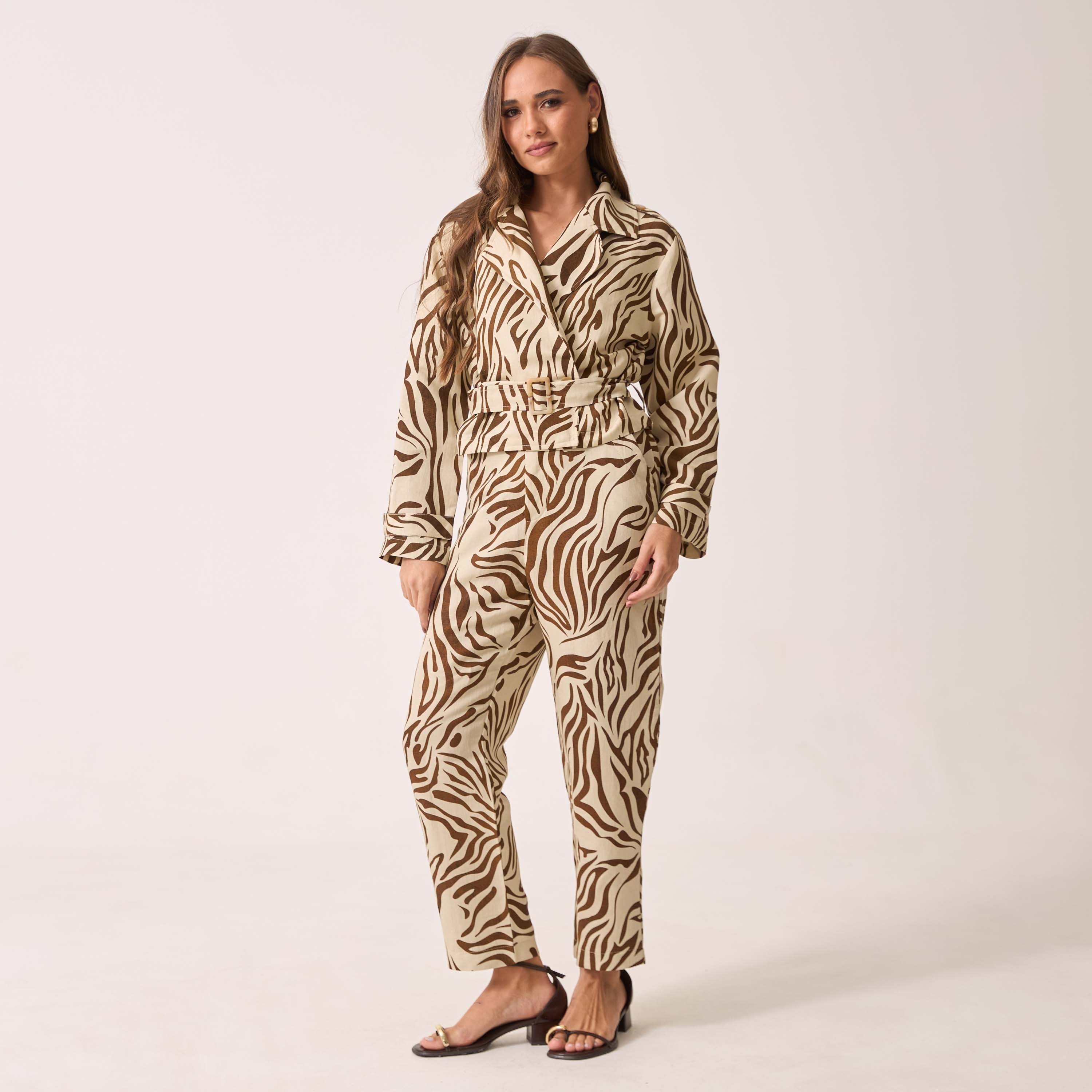 Casaco Tecido Estampado Chloe