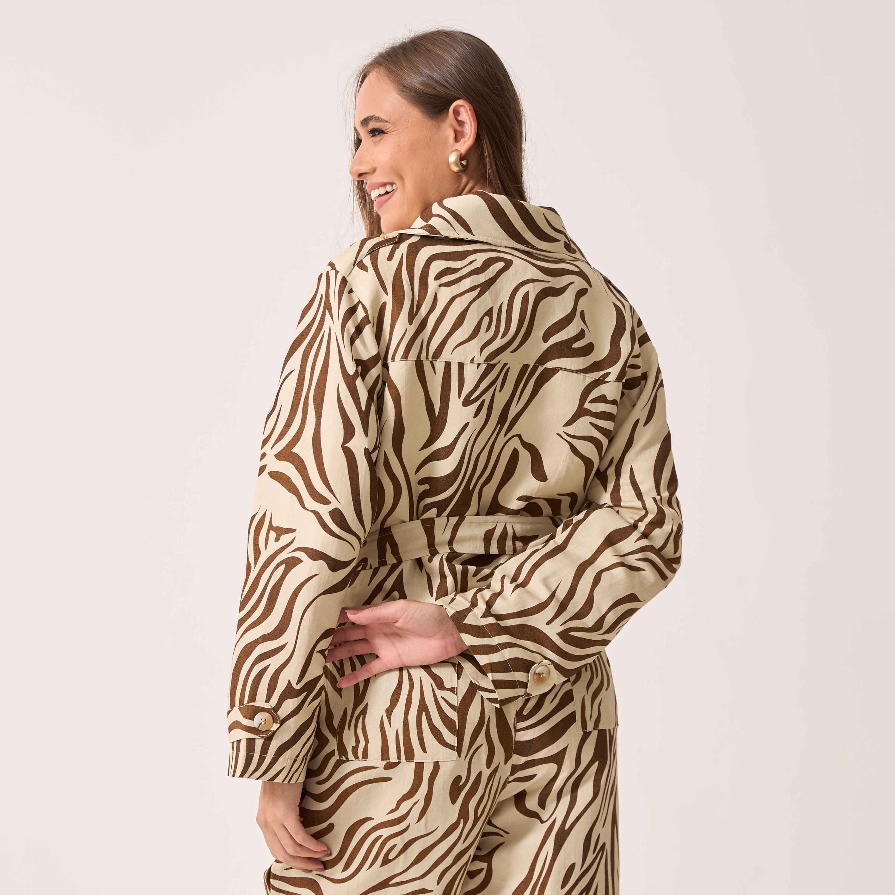 Casaco Tecido Estampado Chloe