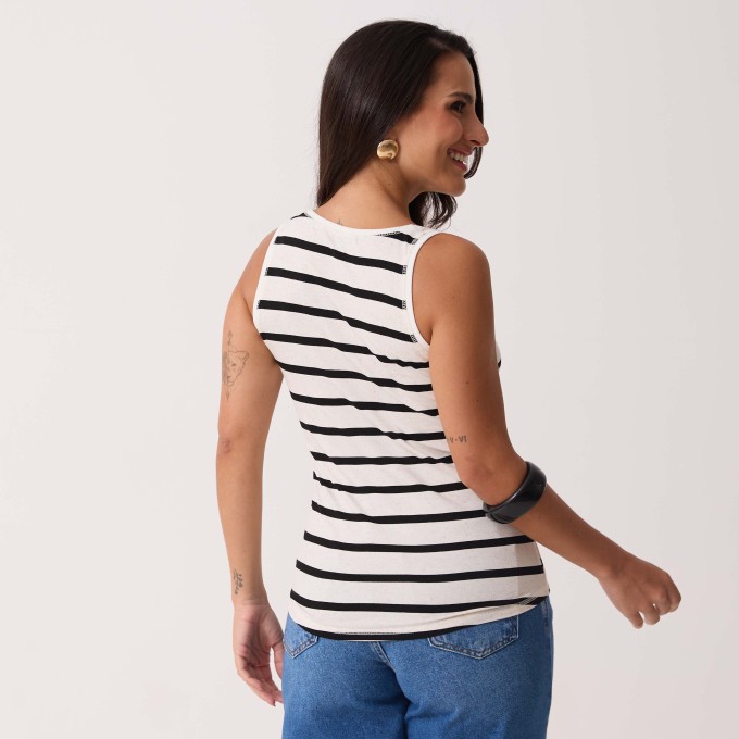 Blusa Malha Listrada Natália