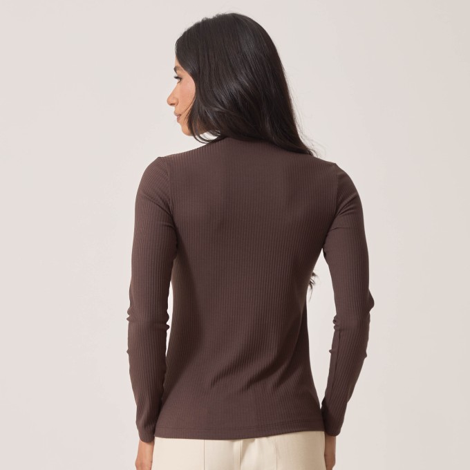 Blusa Canelada Maria Rafaela