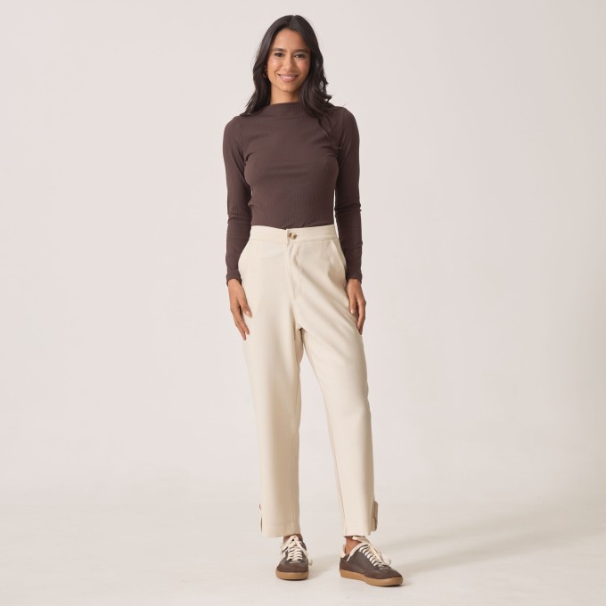 Blusa Canelada Maria Rafaela
