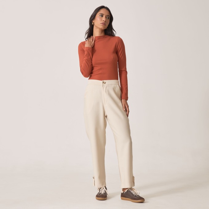 Blusa Canelada Maria Rafaela