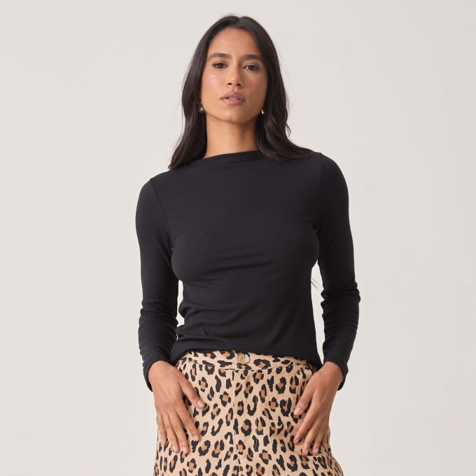 Blusa Canelada Maria Rafaela