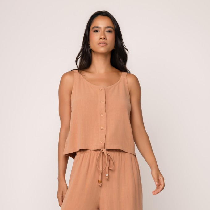 Blusa Viscolinho Lívia Marrom