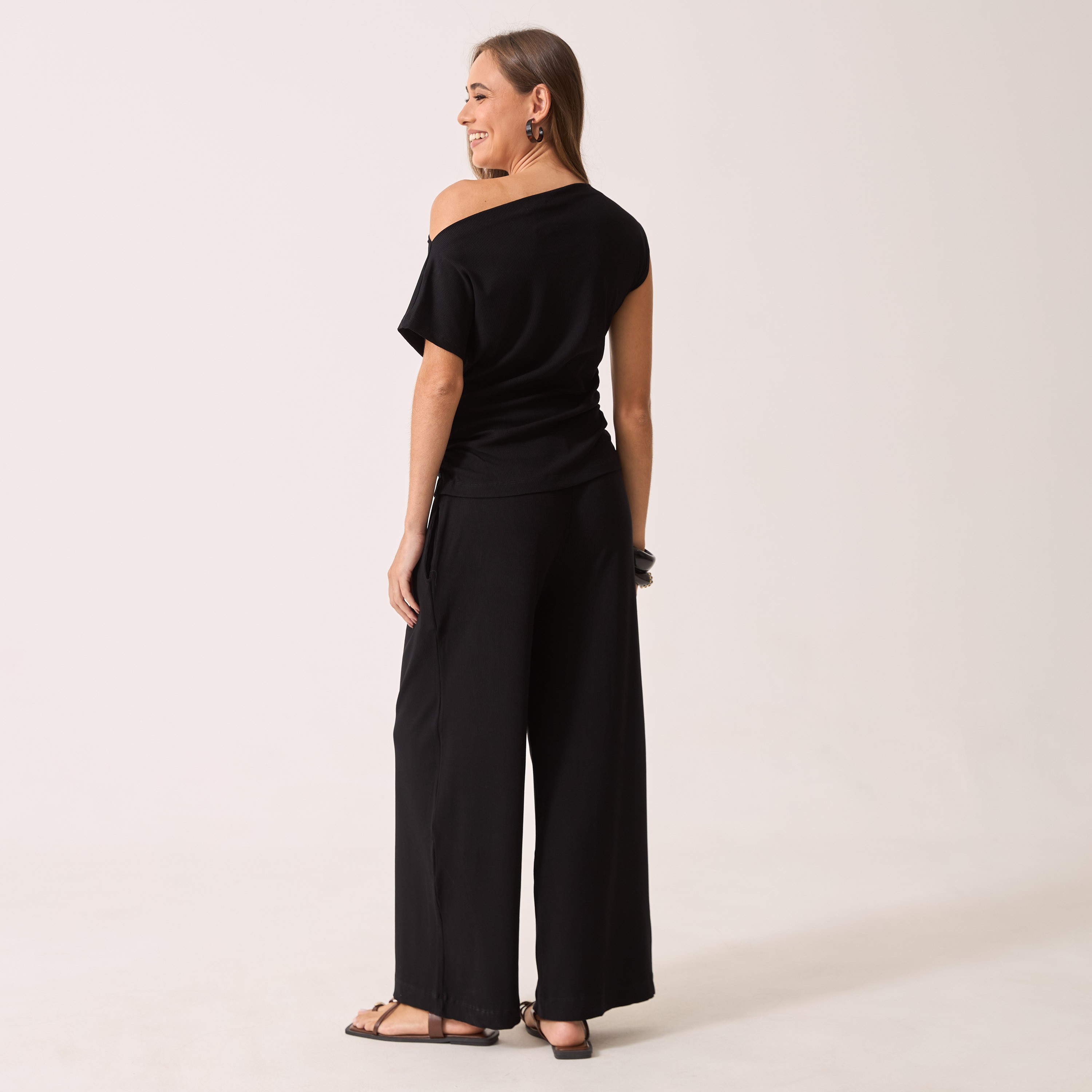 Calça Malha Canelada Natália